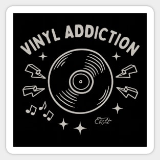 Vinyl Addiction Sticker